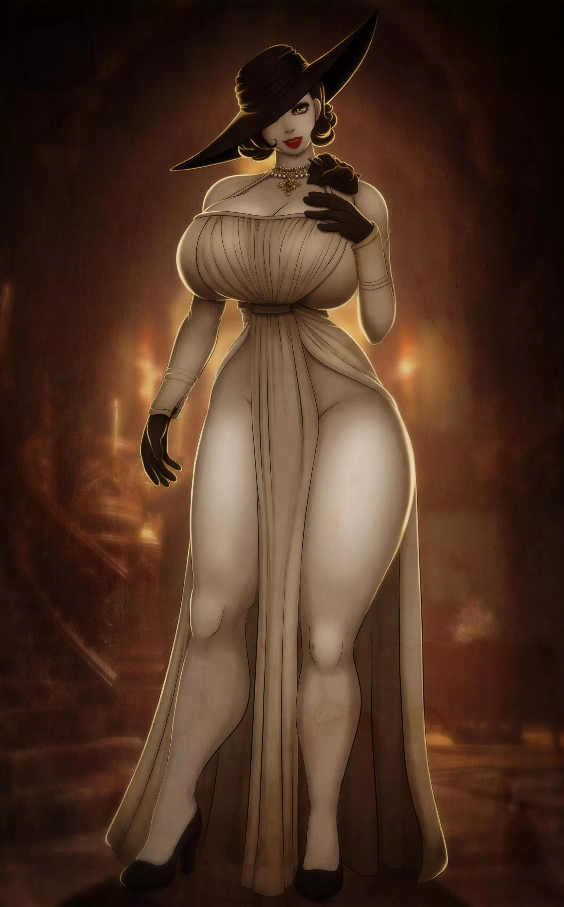 Lady Dimitrescu elegant portrait (Waifuholic)