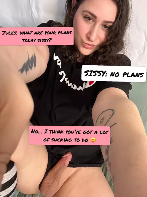 Open your mouth and suck, sissy 😝