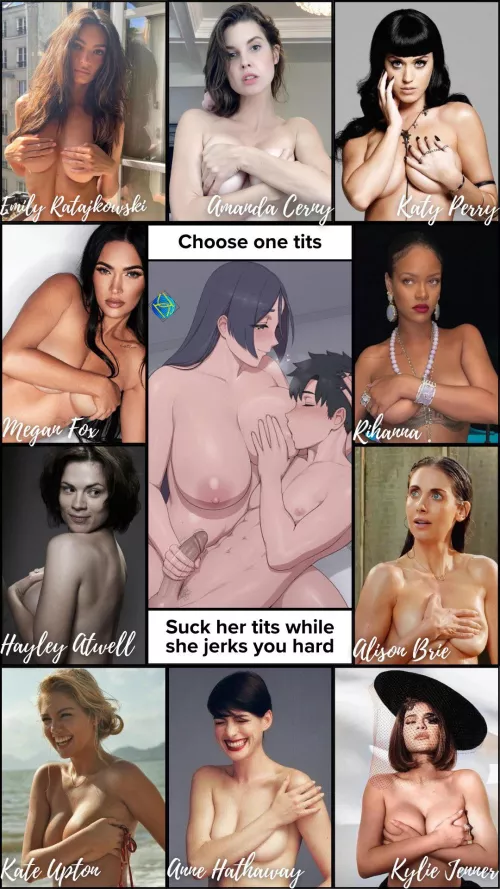 Pick one tits while she jerks you hard😋🔥😈👇