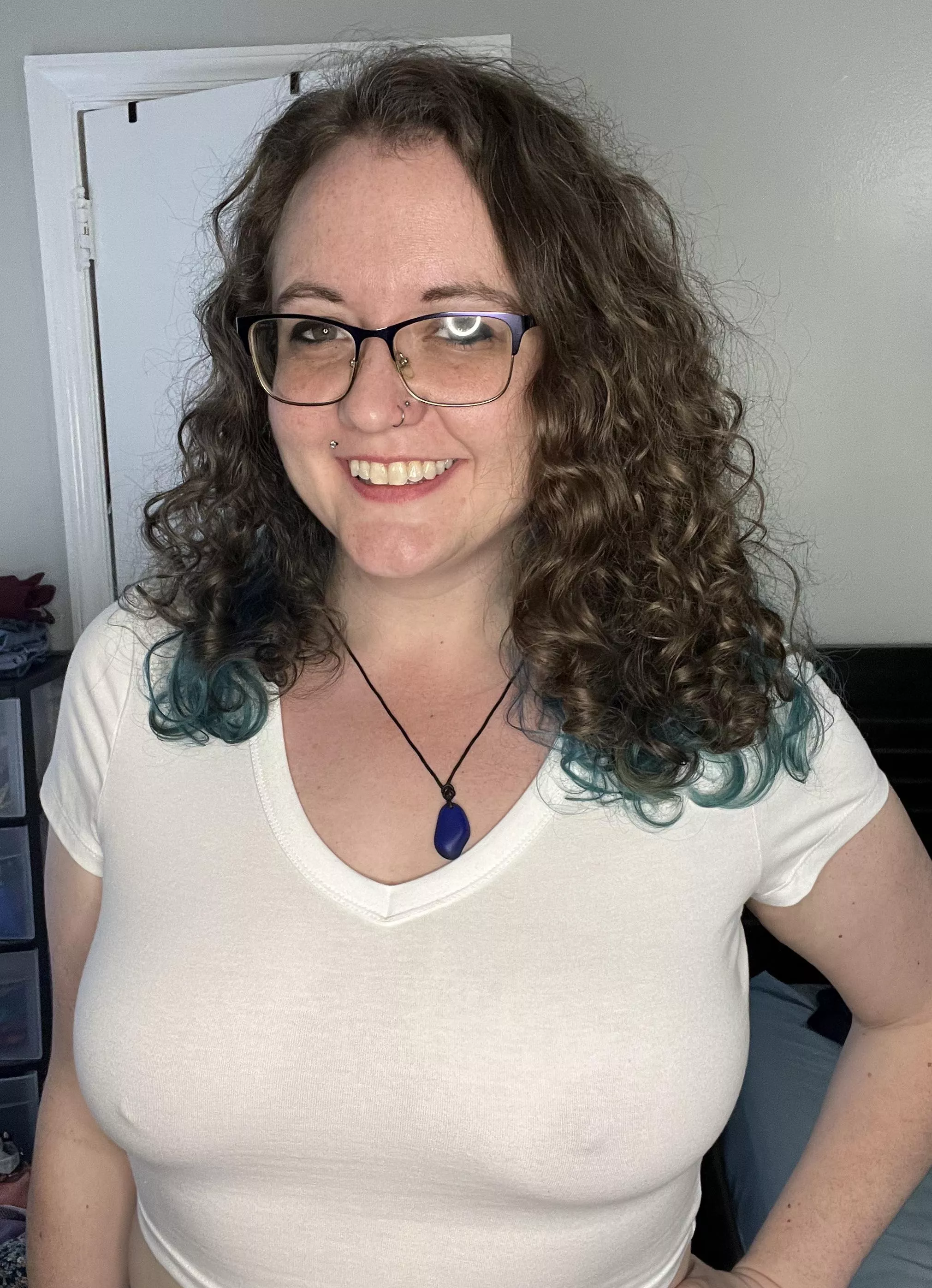 Poking through this T shirt 