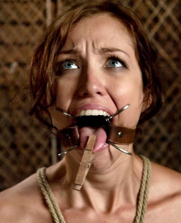 She fell for the “open up and say ahhhhh” trick. 