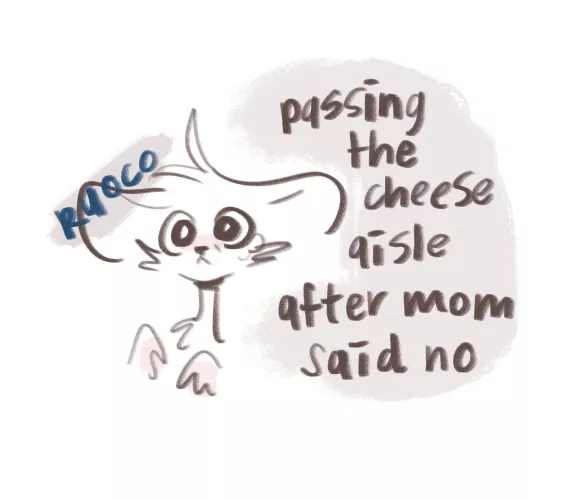 SHE LOVES CHEESE (art by me)