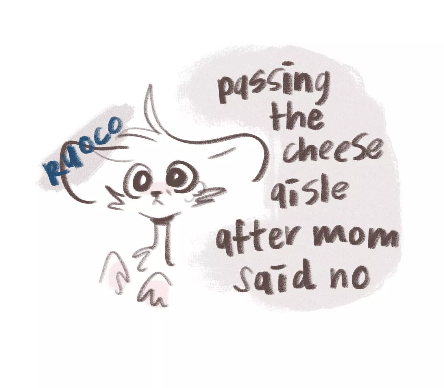 SHE LOVES CHEESE (art by me)