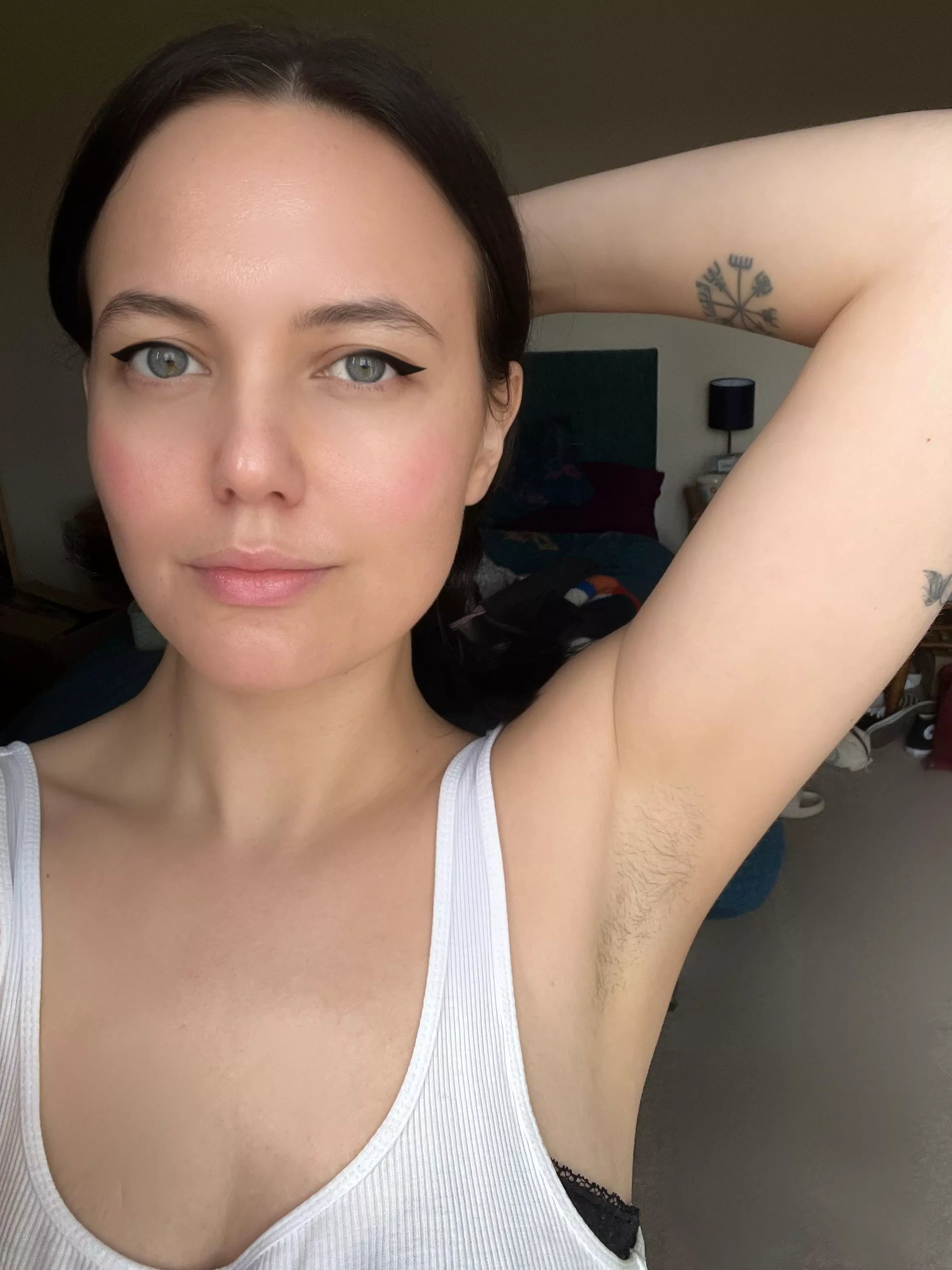 Should I shave my 30yr old pits or should I let them grow out a little more? 