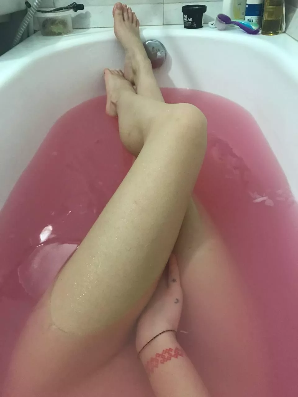 Waiting for you in the bathroom, babe