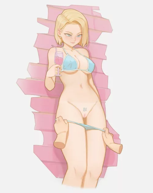 Android 18 Panties Pulled Down (Bartolomeobari) [Dragon Ball Z]