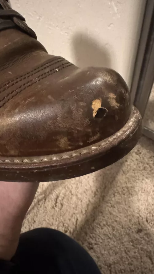 Any tips on how I could fix this gouge in my boots?