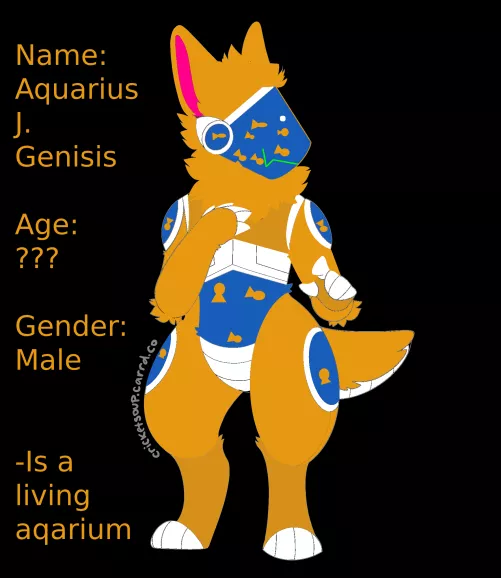 Anybody wanna art trade? I make pixel art. This is the ref sheet for one of my sonas! base credit to cricket-soup!