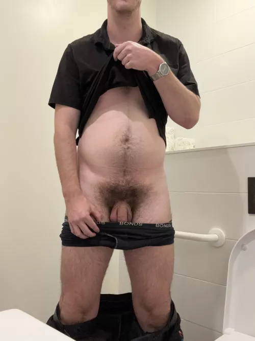 Being naughty in the public bathroom 😈