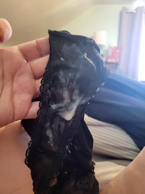 Crusty cum covered thong