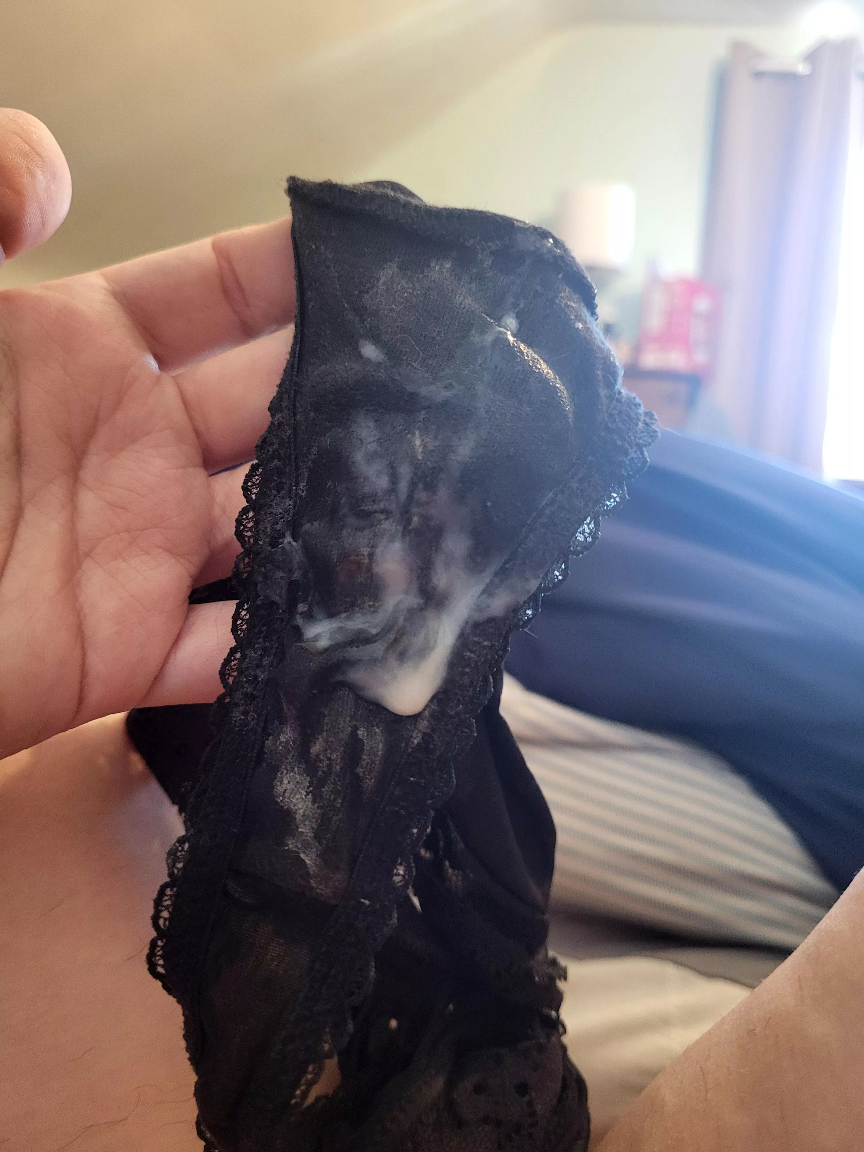 Crusty cum covered thong