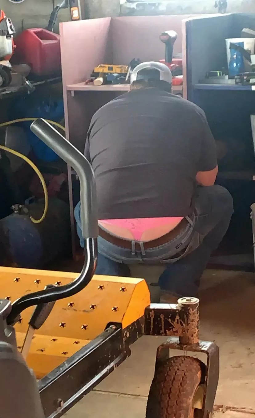 Girlfriend caught me squatted in the garage!