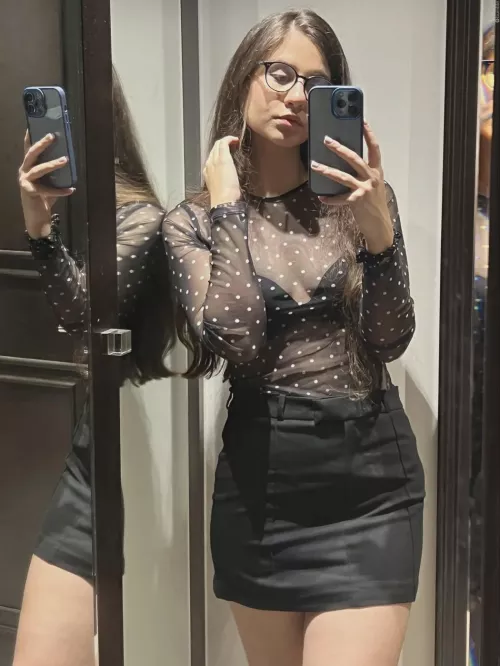 I think her shirt is thick enough