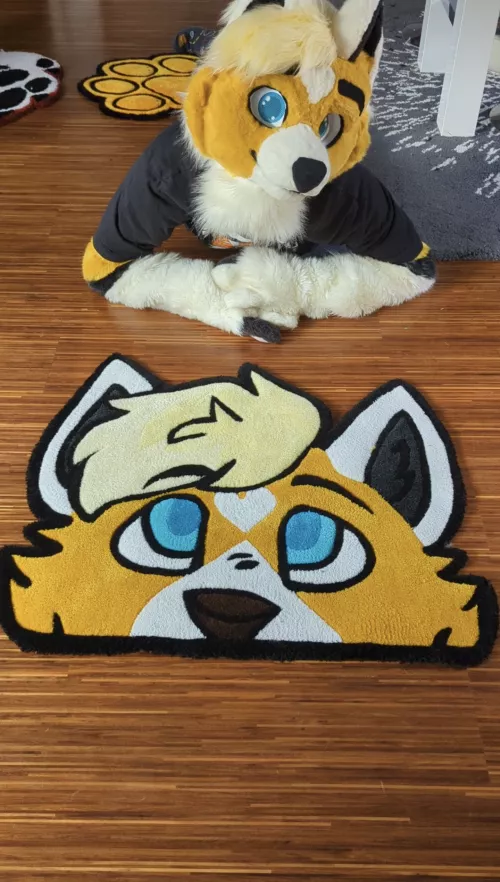 I turned myself into a carpet (again) ( carpet by me, art that I used made by JVRex)