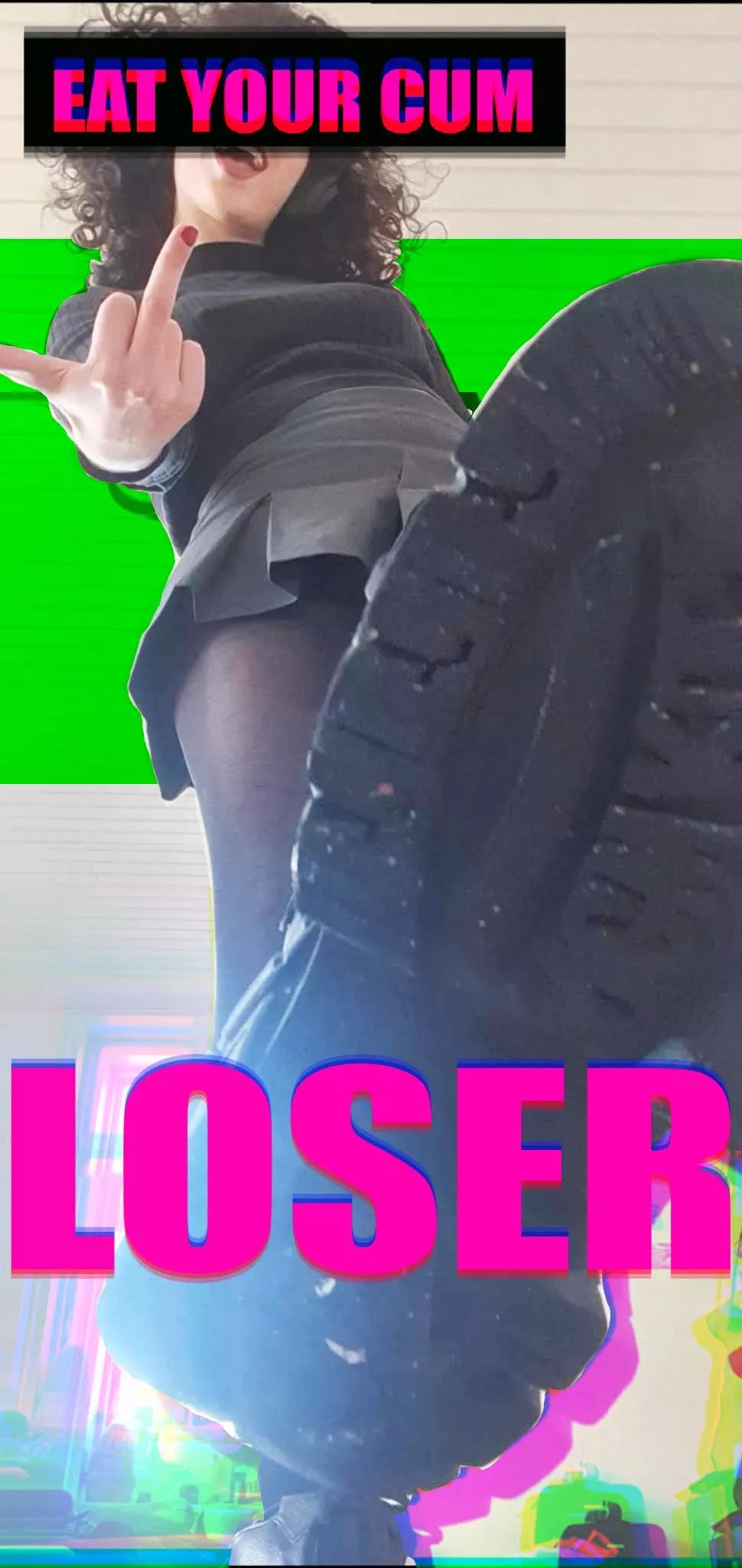 Kneel, obey, and submit to your new Goddess. I will tease your tiny shrimp all day long.