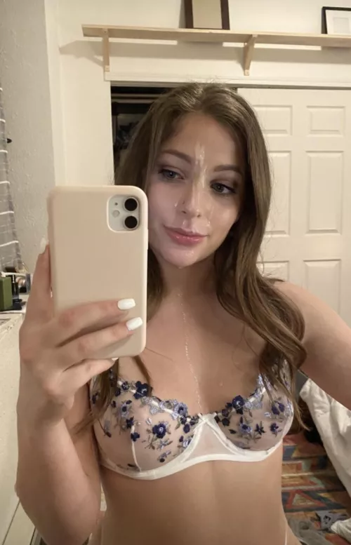 Lingerie just looks better when I’m wearing a facial too