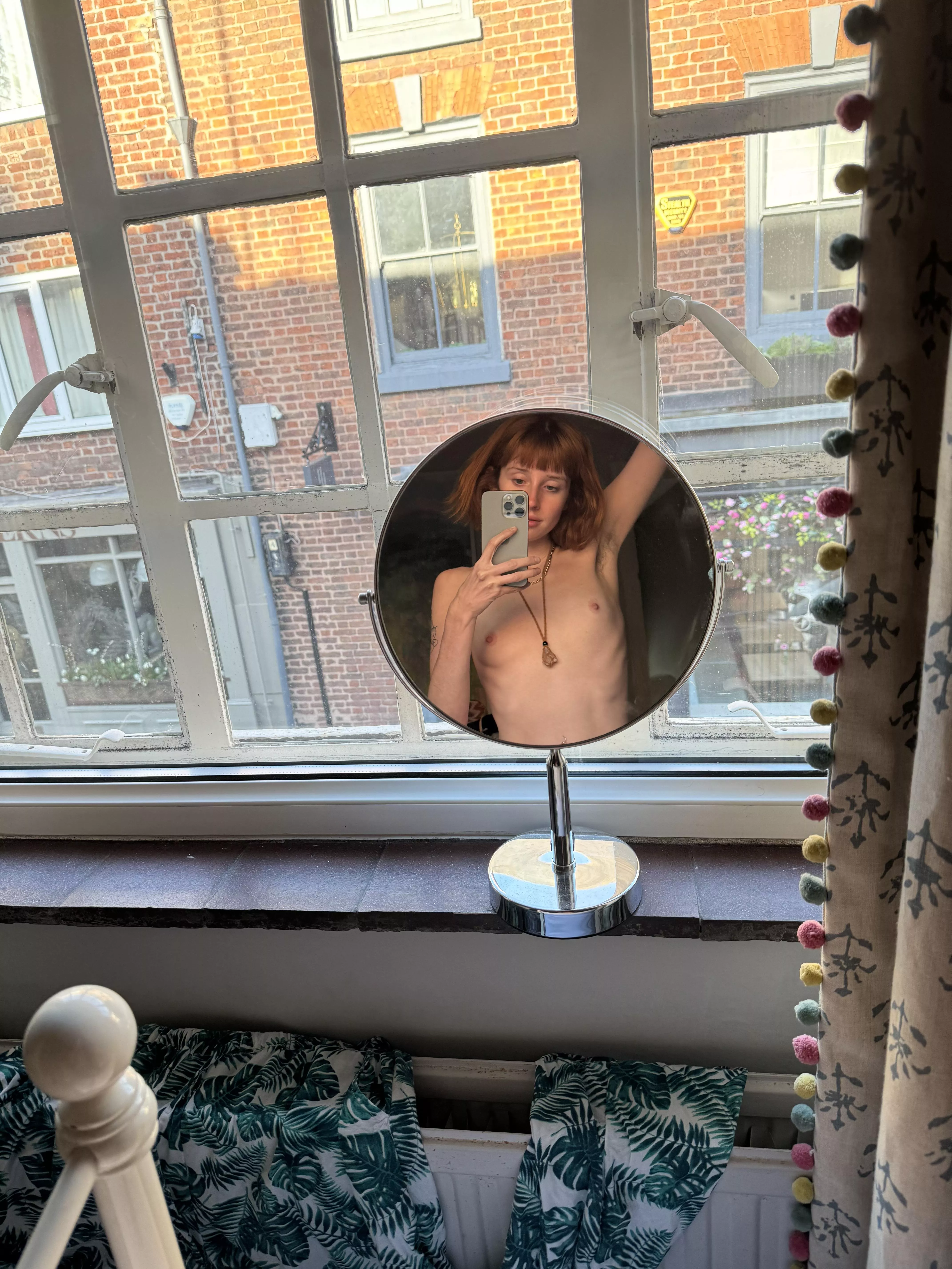 Rose quartz round my neck for self-love