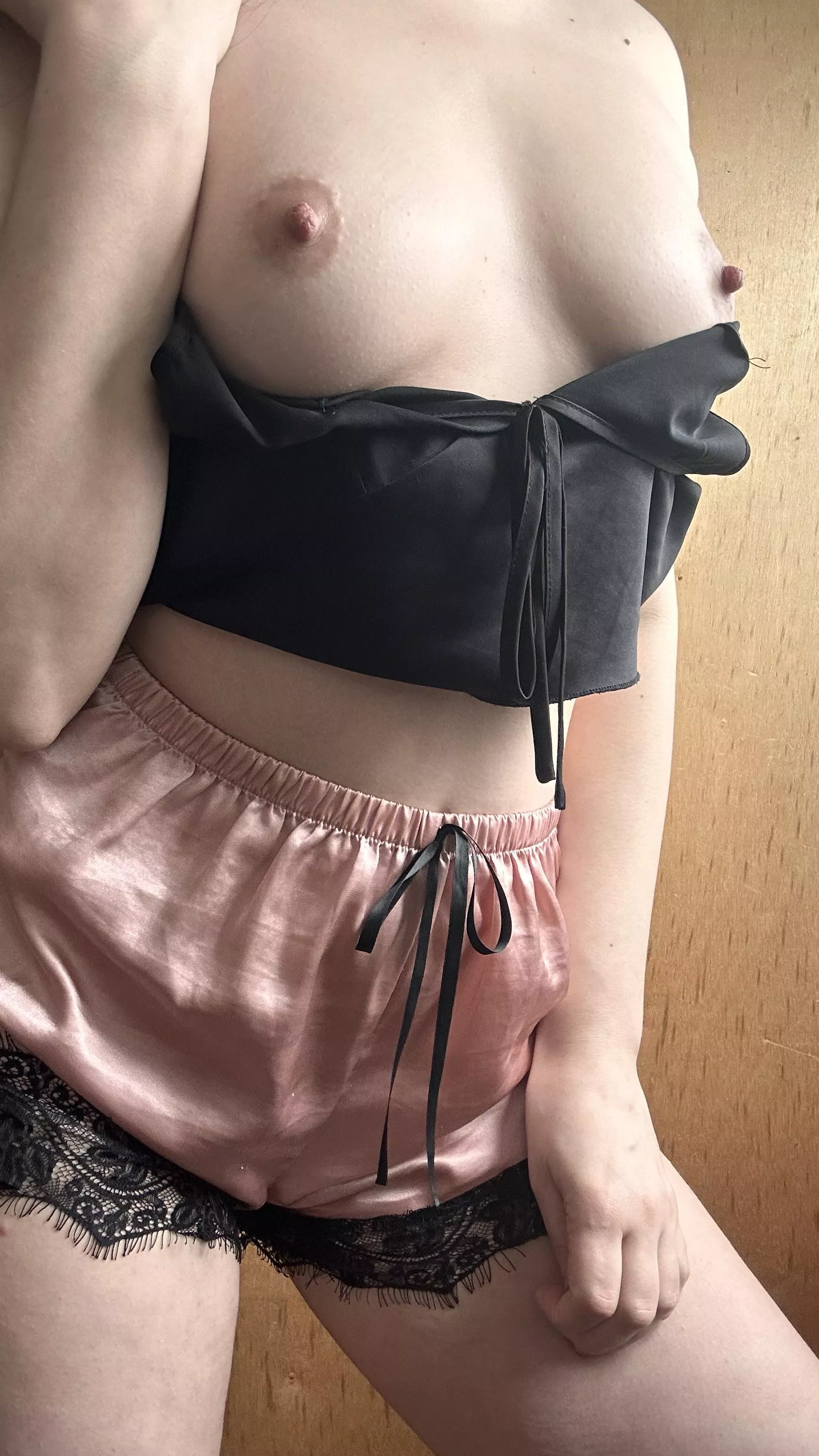 The good thing with tiny boobs are that they stay forever perky