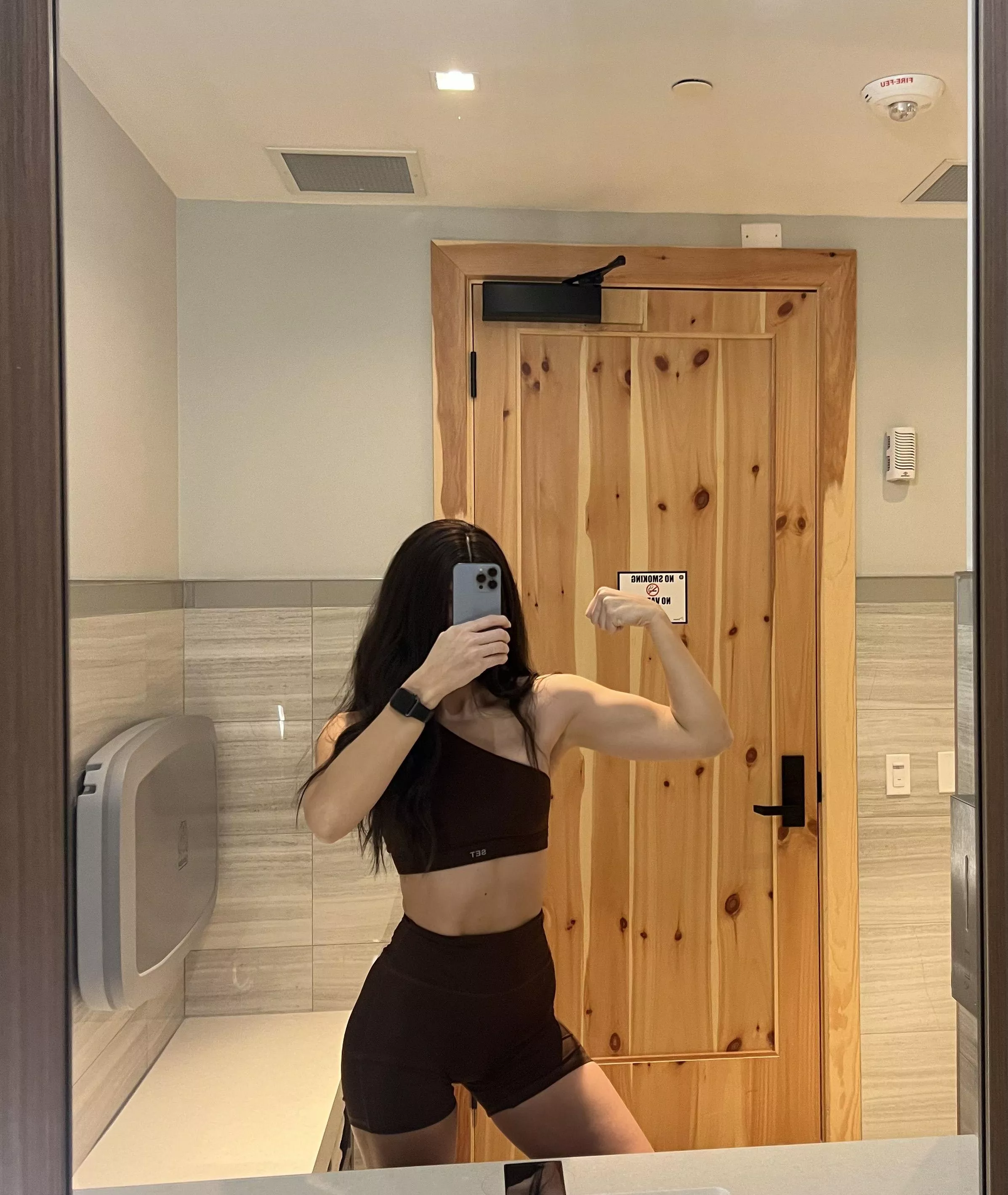 Think I could take you in an arm wrestling match? (F)