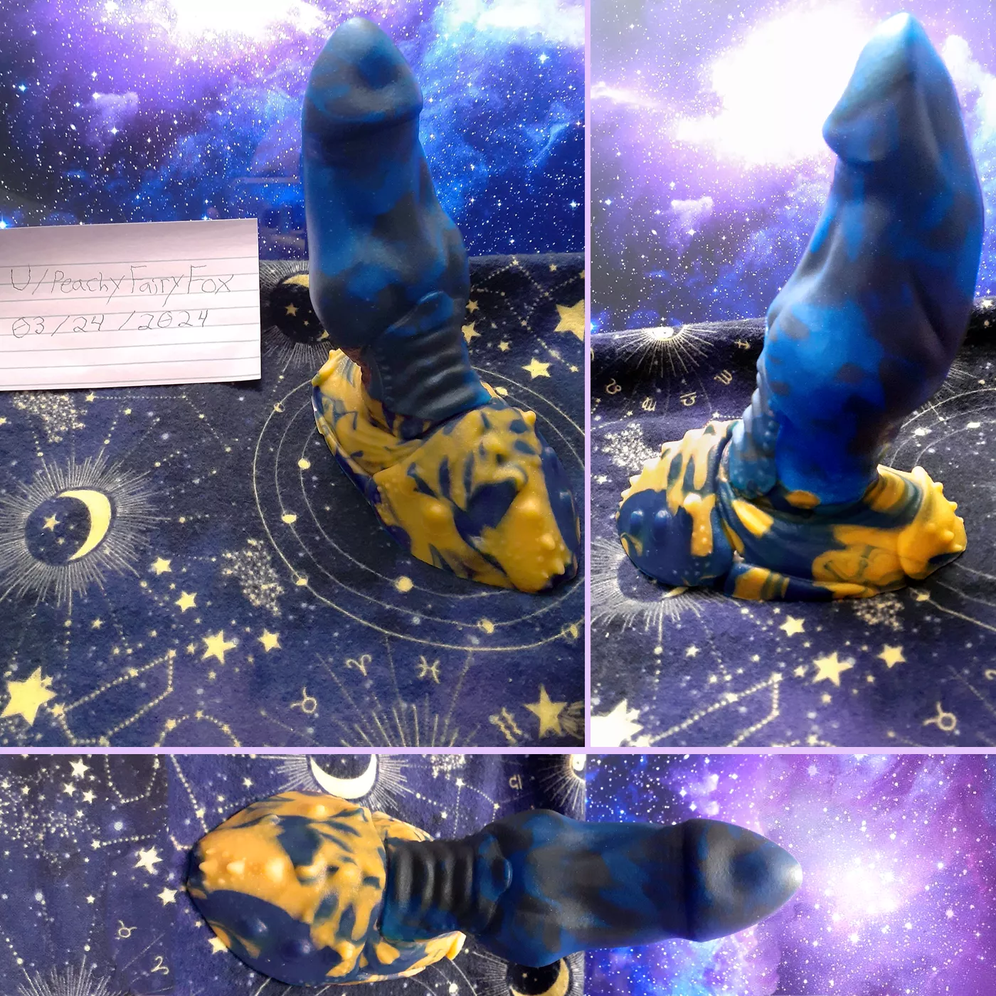 [US] WTS BD Xar, Small Sized, Firmness 5, Custom Marbled Halloween Black shaft with a bright metallic cobalt, and a metallic gold and metallic cobalt marbled base. (Discontinued Model) [Details in Comment]