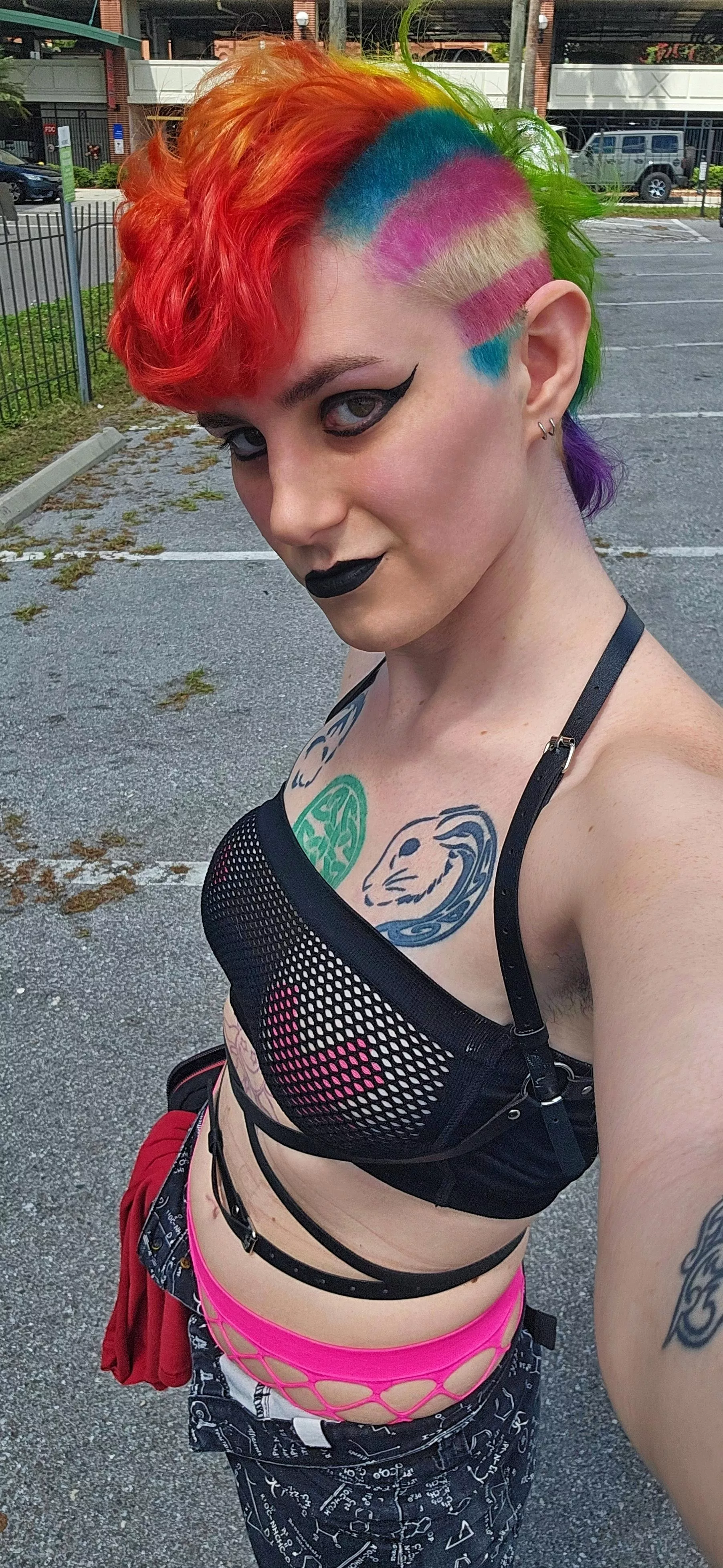 Wife dyed my hair for pride, and I am obsessed.