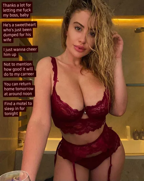 You leave your own home to give your wife and her boss some privacy to fuck 