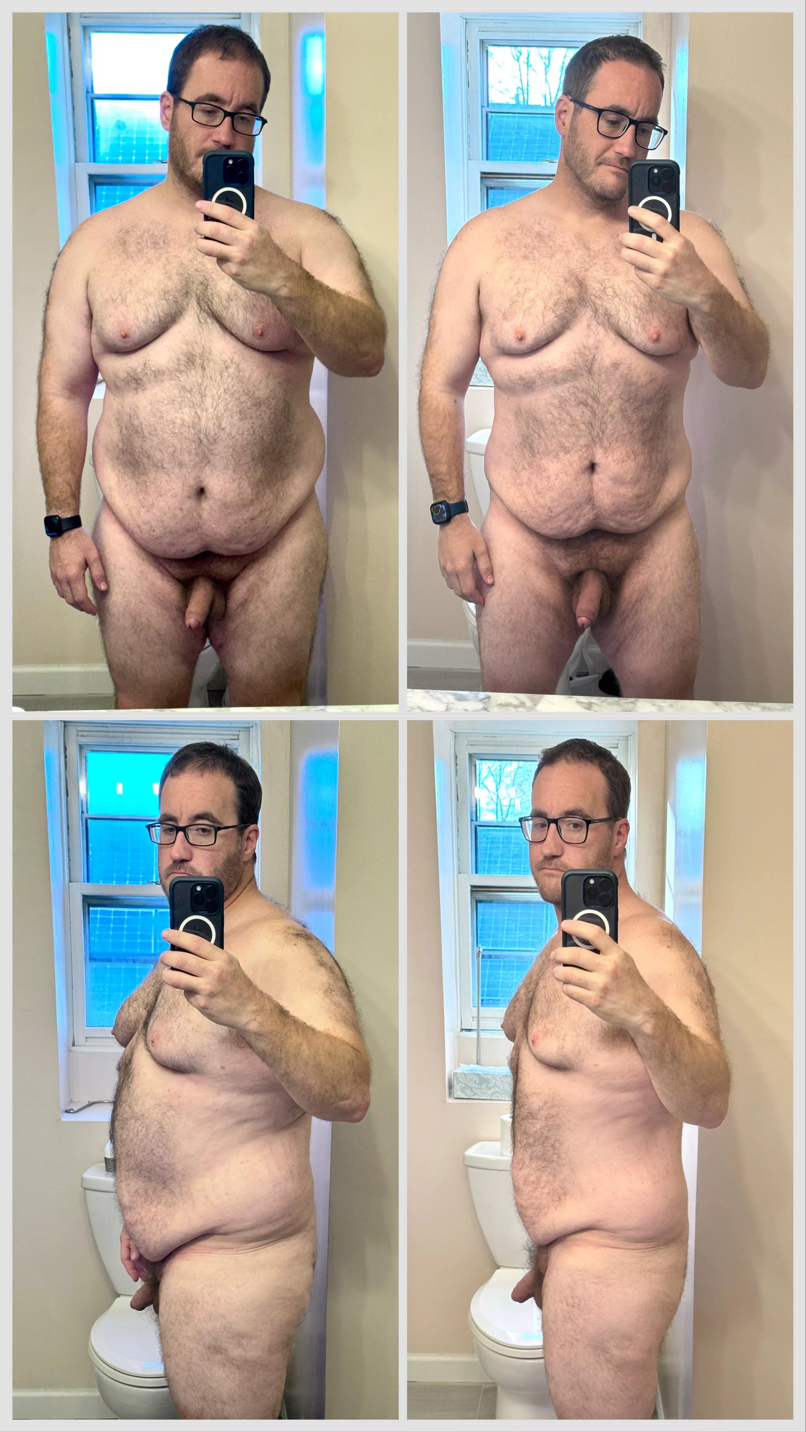 17 weeks of work done. Eyeing-up 40lbs in 4 months. (Updated with today’s morning skinny pics)