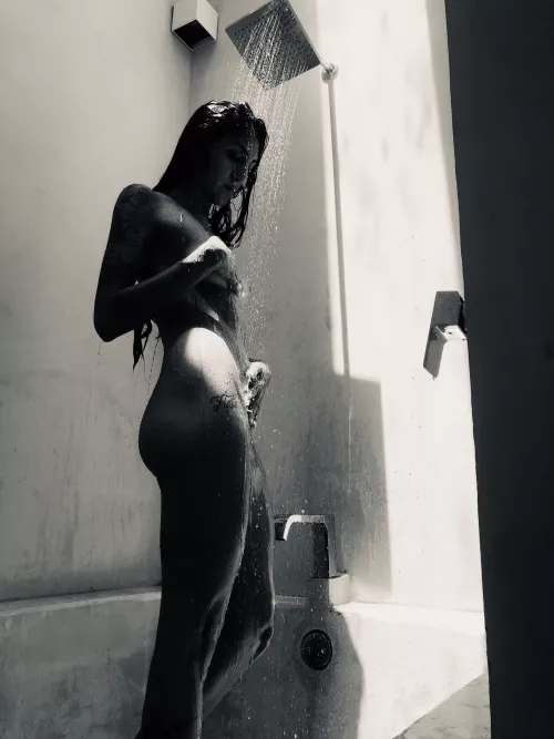 about to jump in the shower