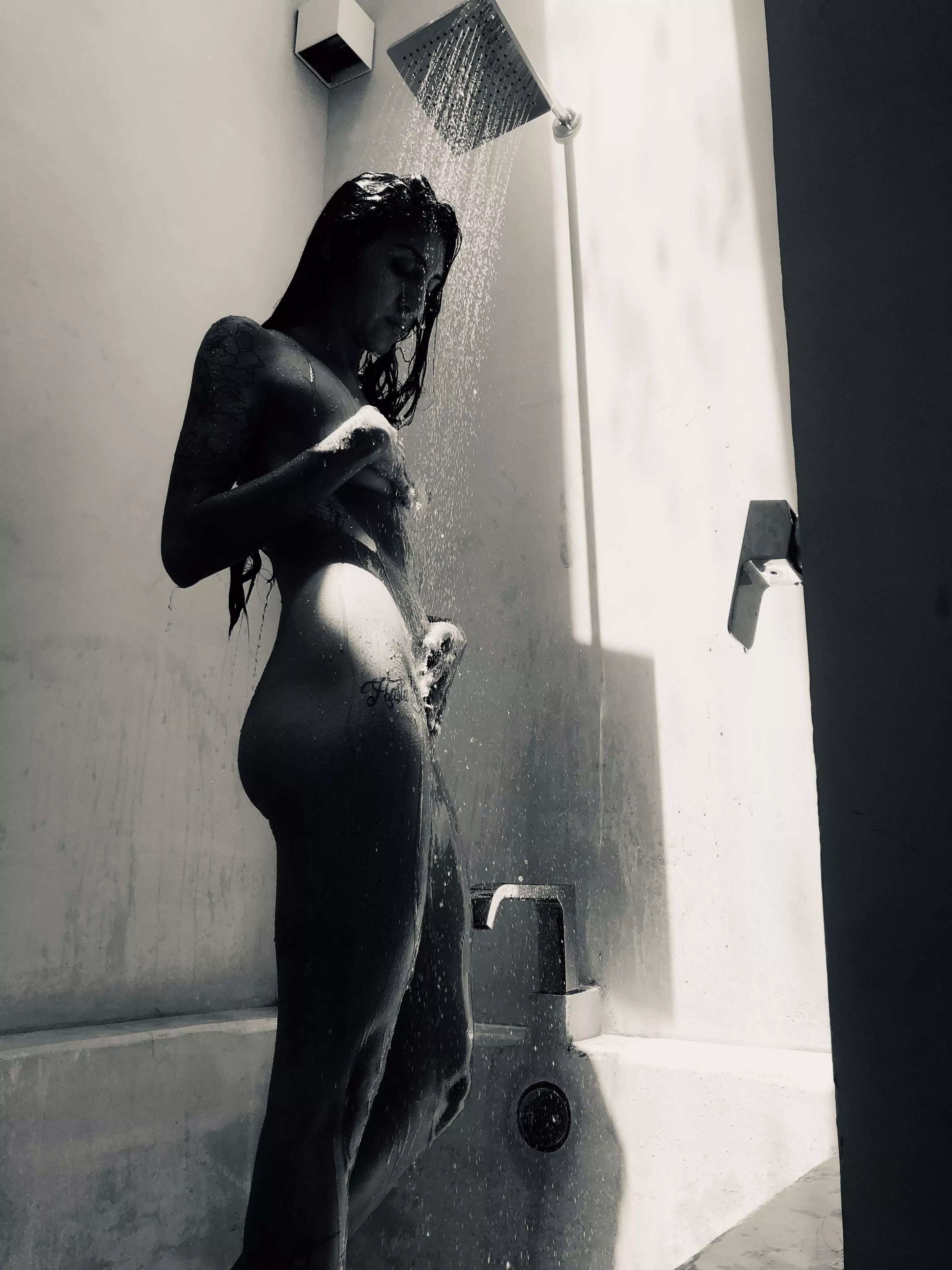 about to jump in the shower