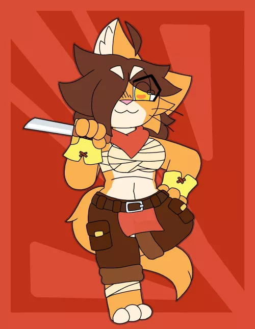 Cool Cat Looking For Treasure