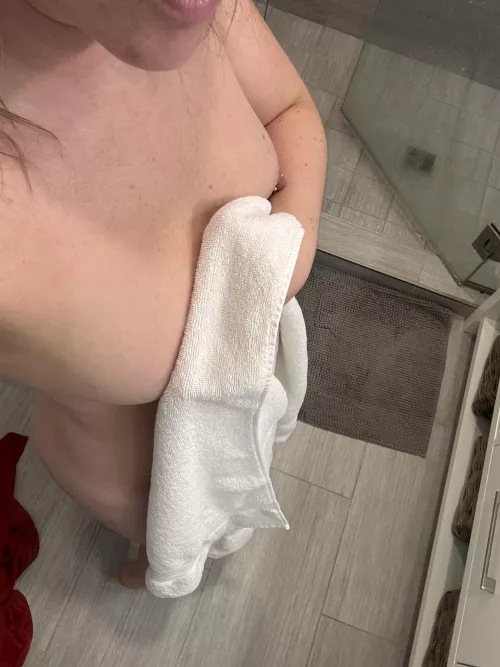 Getting towelled off 😏