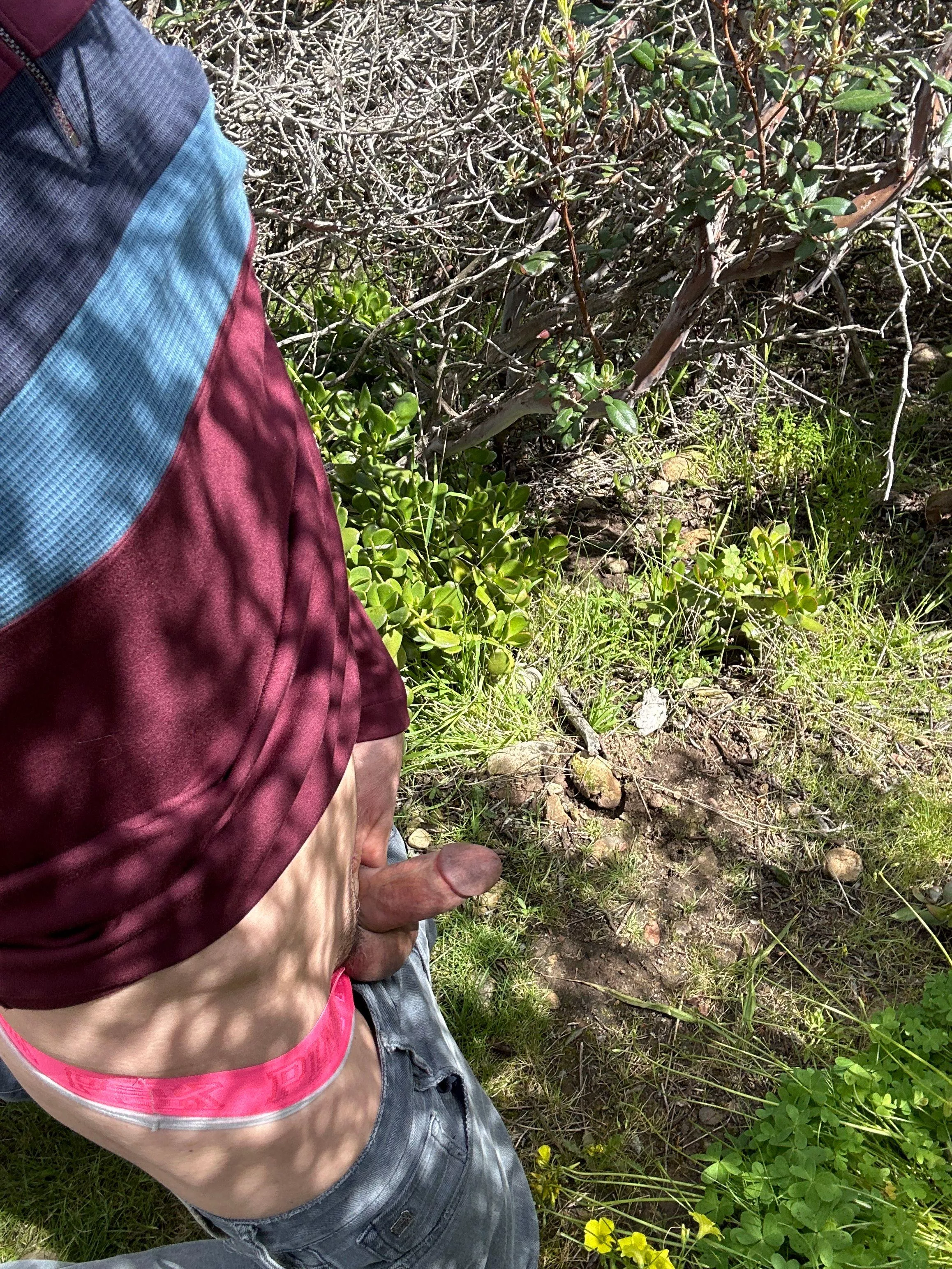 Got horny in the park. There was a couple walking their dog close by 😬