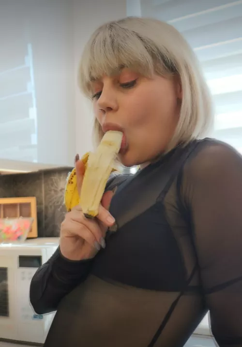 I just eat a banana...or not just...