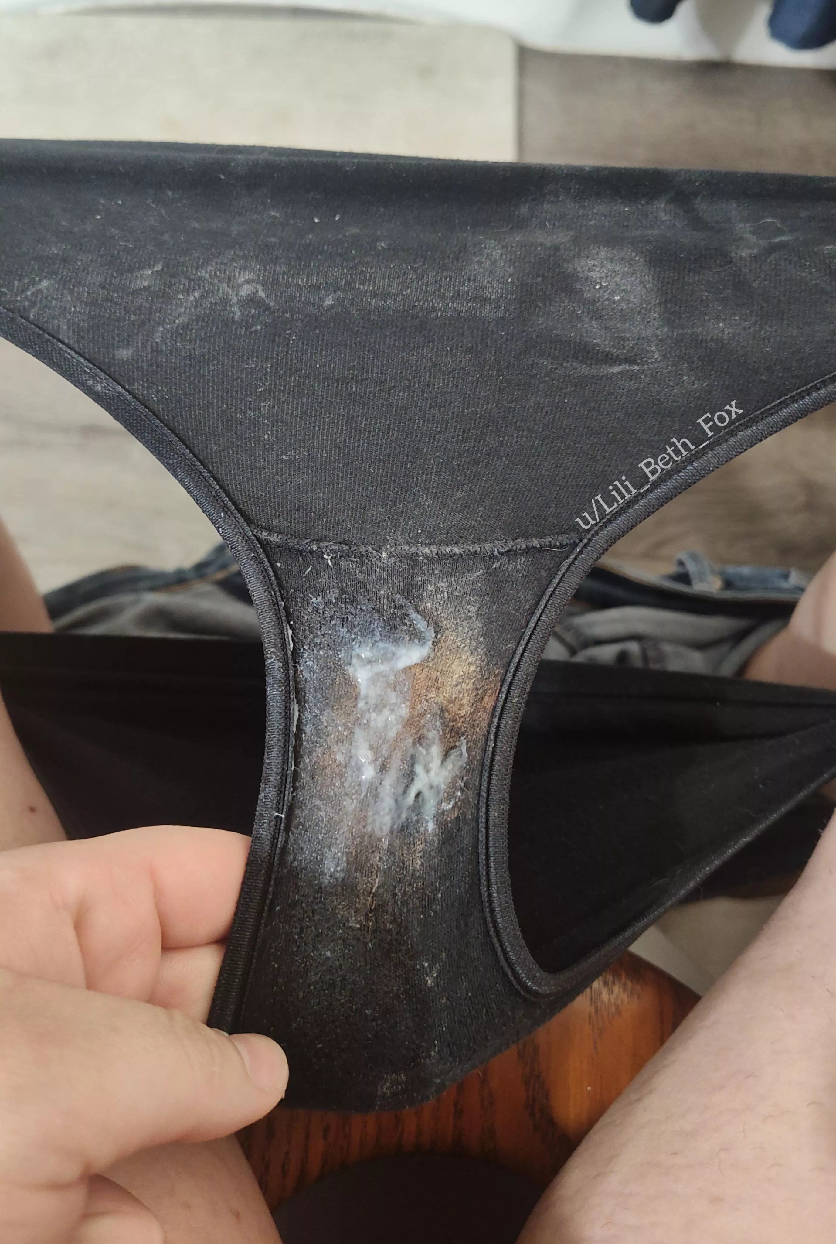 I've been having so much fun making these wet... Bleaching the gusset with my grool... And wiping up with them after playtime! Day 4 of 7