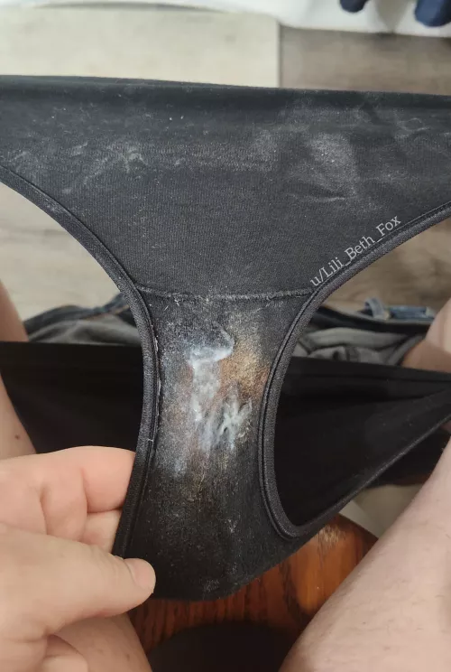 I've been having so much fun making these wet... Bleaching the gusset with my grool... And wiping up with them after playtime!