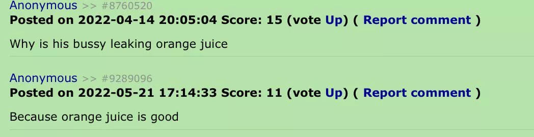 Lmao orange juice 👍