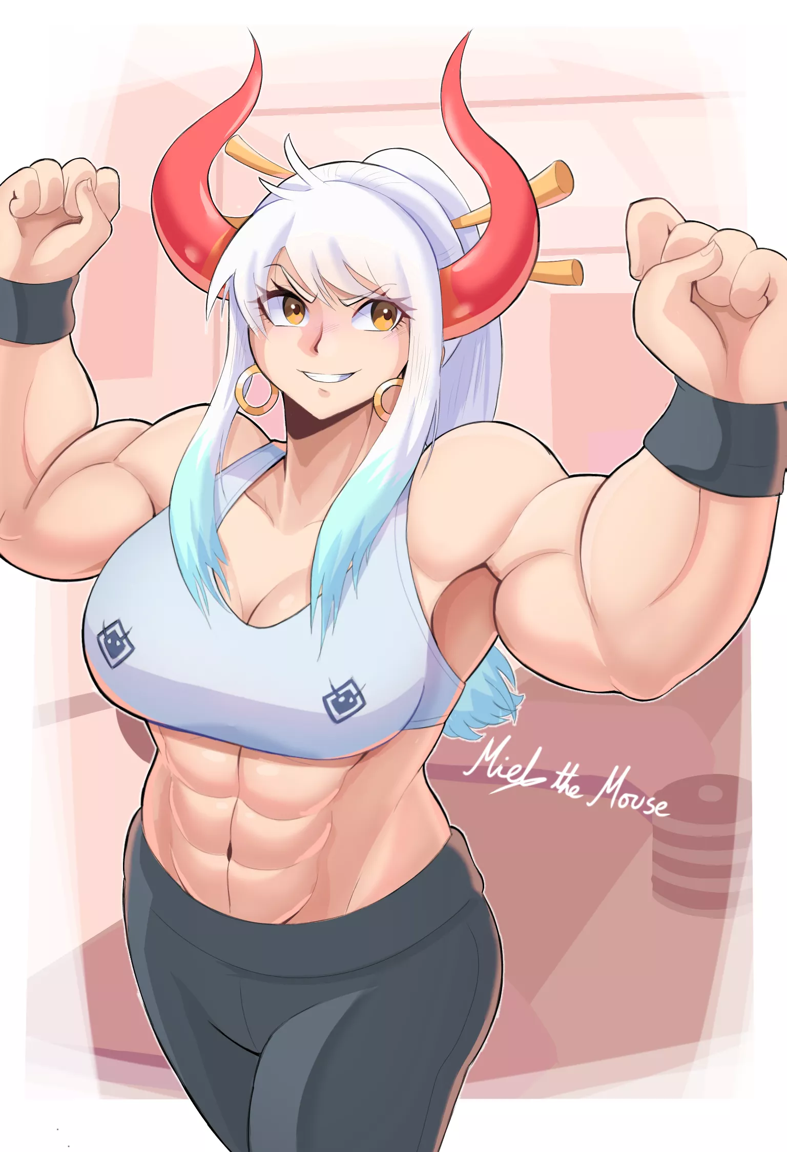 Muscular Yamato (art by me, @MielTheMouse)