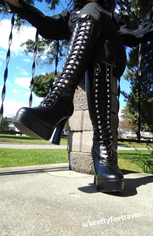 My knee high leather boots 