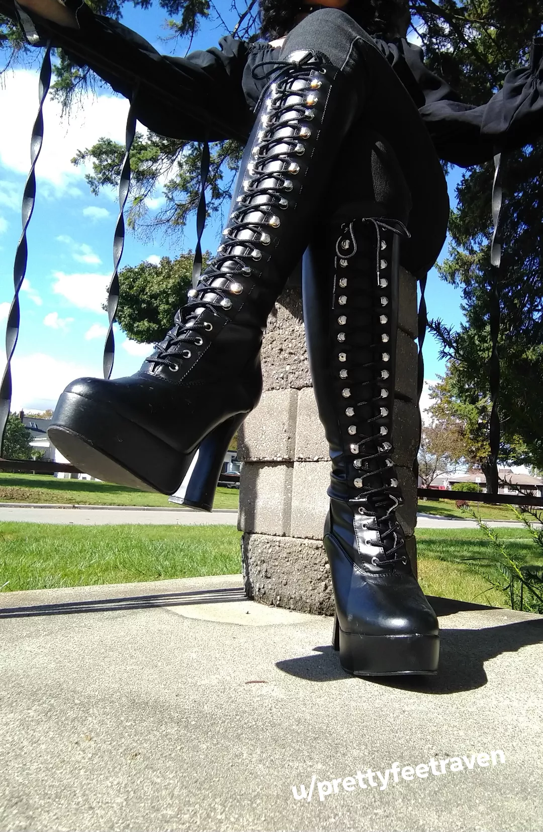 My knee high leather boots 