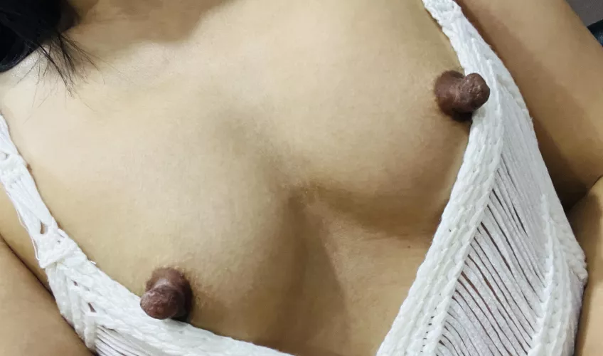 My thick nips get hard