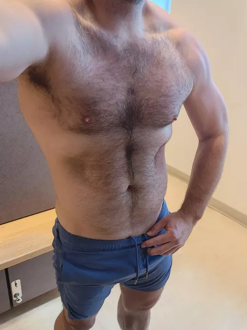 Post workout/pre-shower pic. 