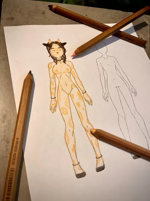 This little hucow did some colouring 💕