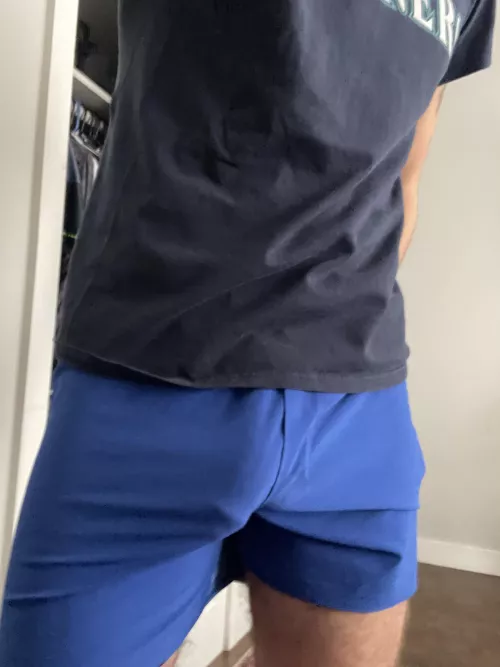 Too much bulge for gym shorts?