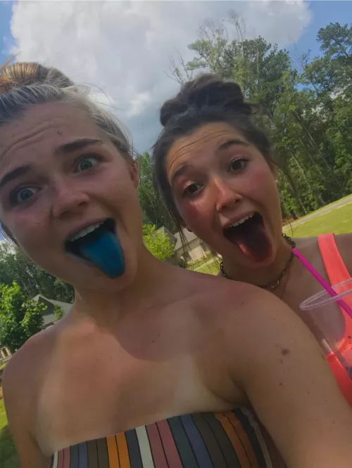 Which college girl is getting cum in her mouth? [2]