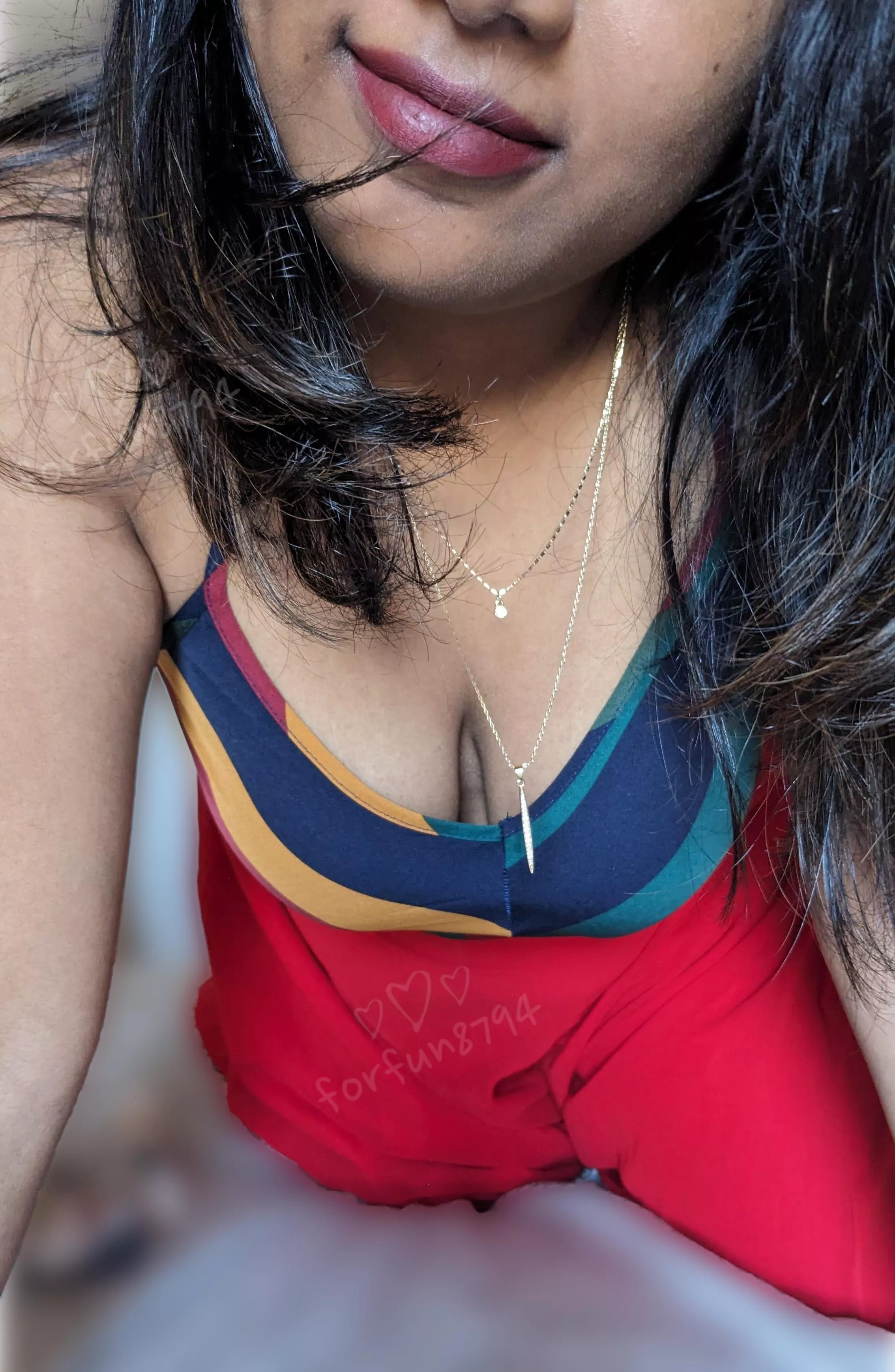 A mesmerizing vision, her beauty revealed beneath the shadows' play.