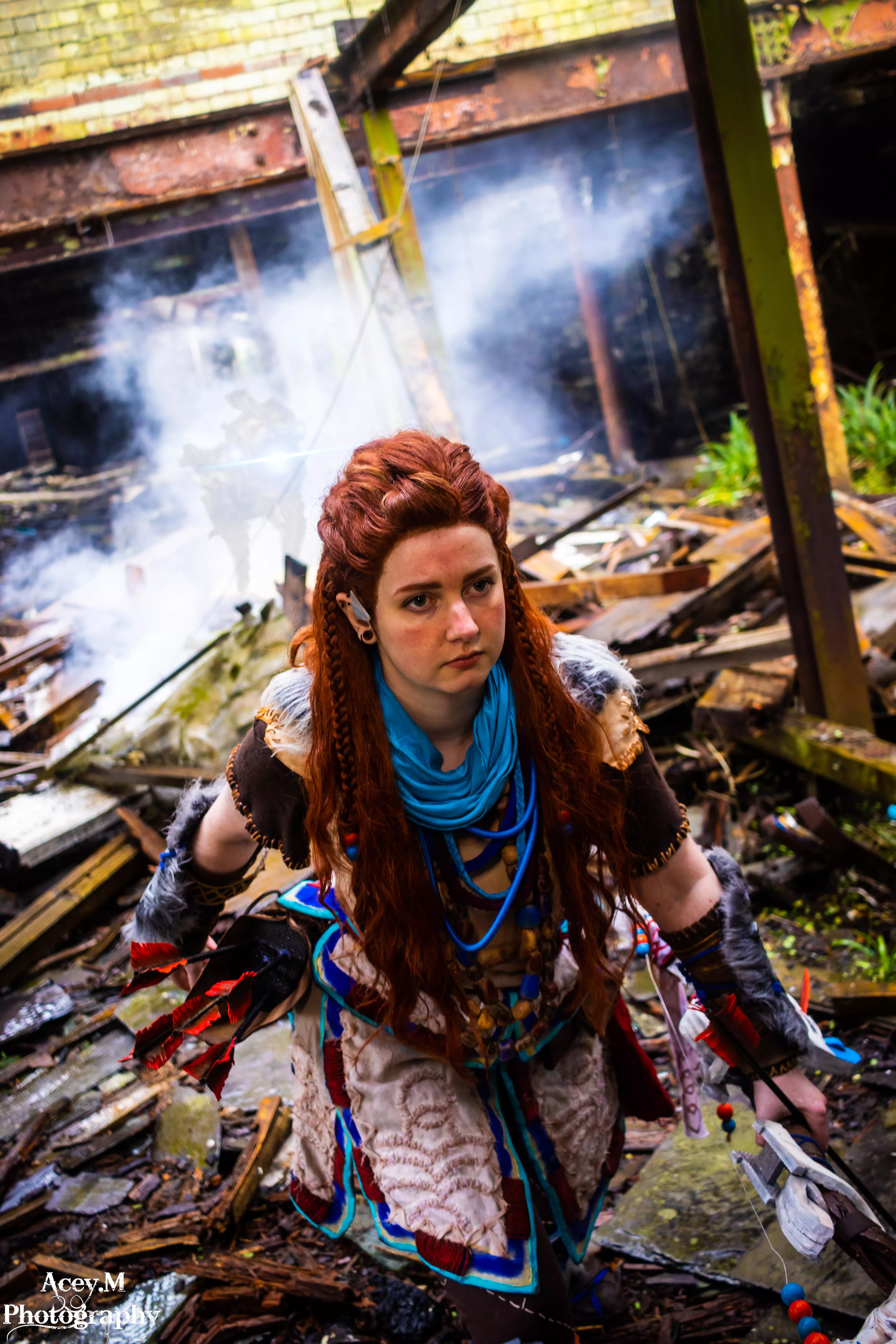 Action shot of my aloy cosplay 