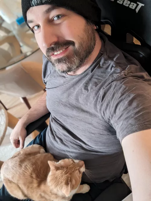 Benefit of working from home, I'm never without a cuddle buddy!
