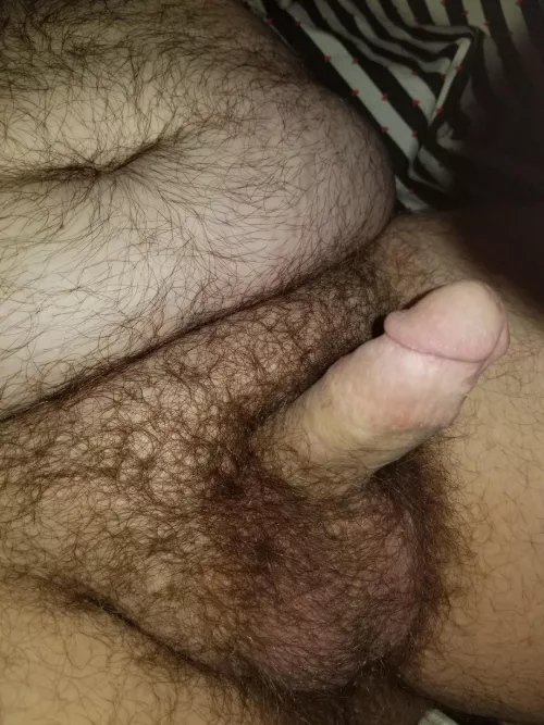Big tummy average cock