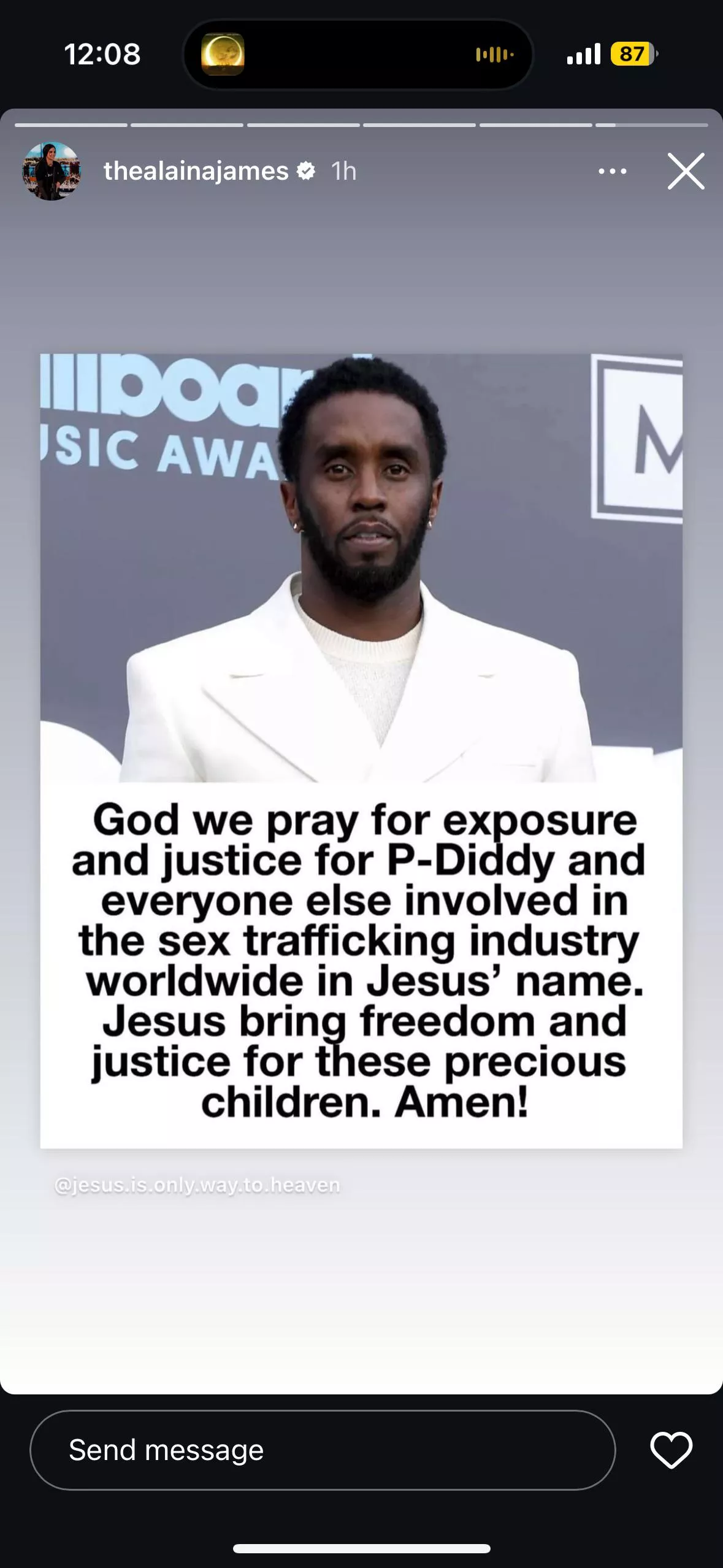 Changed personality pics from her ig story 