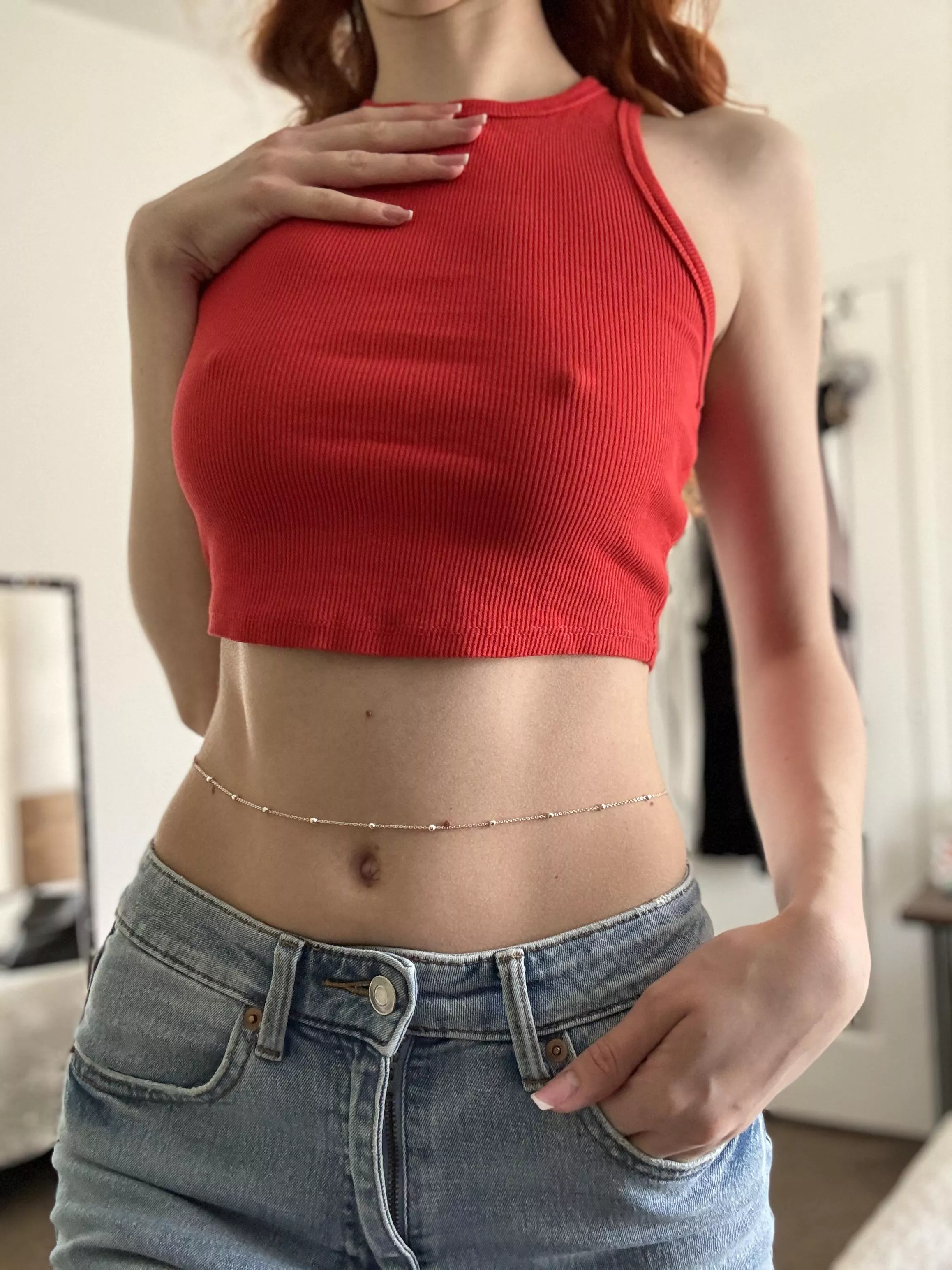 Curious what I hide under my top?